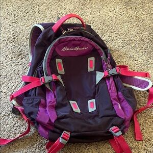 Eddie Bauer Backpack in Dark Purple and Magenta